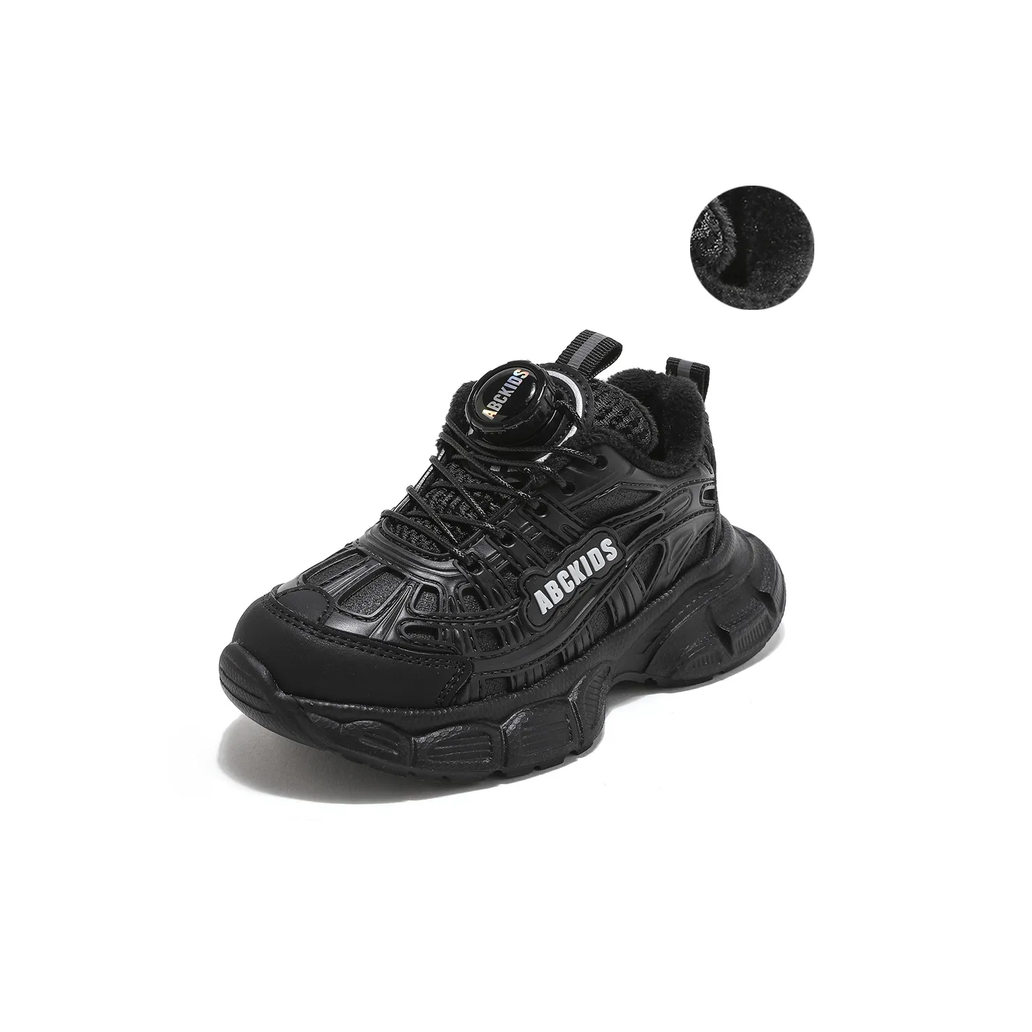 ABC KIDS Slip Resistant Anti Kick Abrasion Resistant Thermal Low Top Kids Lifestyle Shoes Black White Kids'