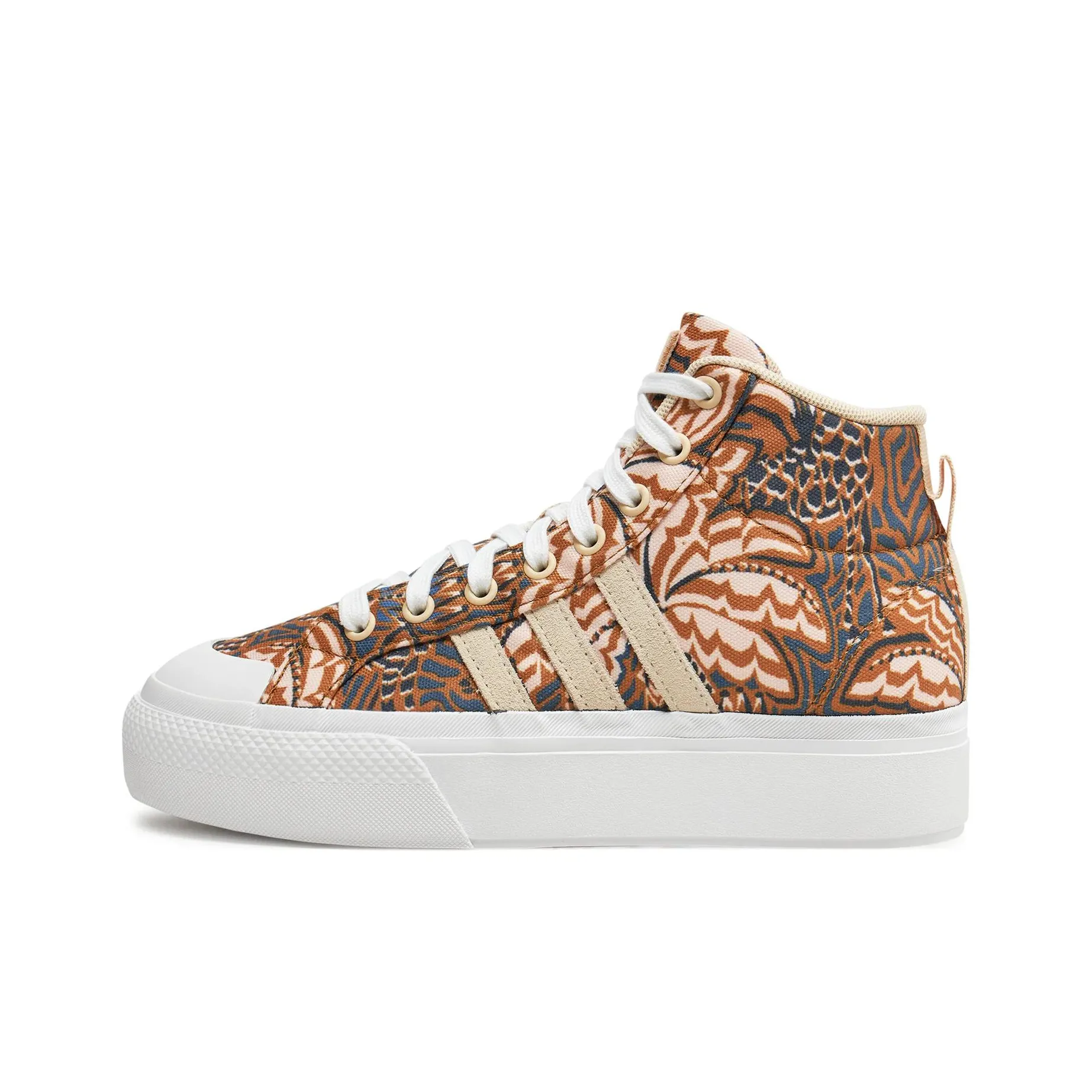Adidas BRAVADA 2.0 Slip Resistant Abrasion Resistant Mid top Skateboard Shoes Women's Brown