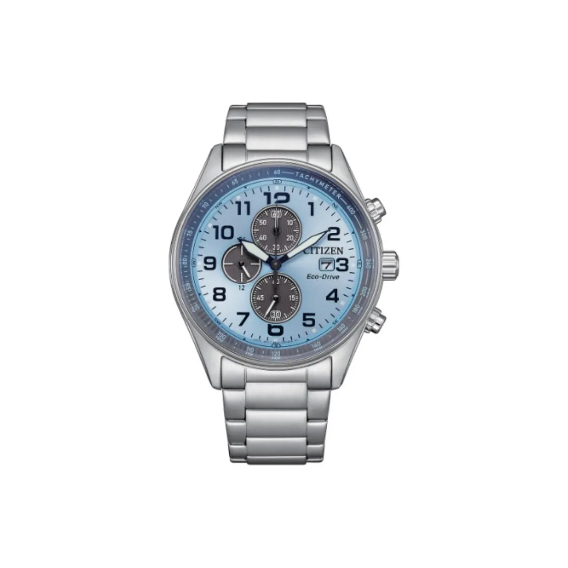 CITIZEN Ecology Drive Collection Светильник Кварцевый механизм Нержавеющая сталь Ремешок Часы Мужские Часы Синий циферблат