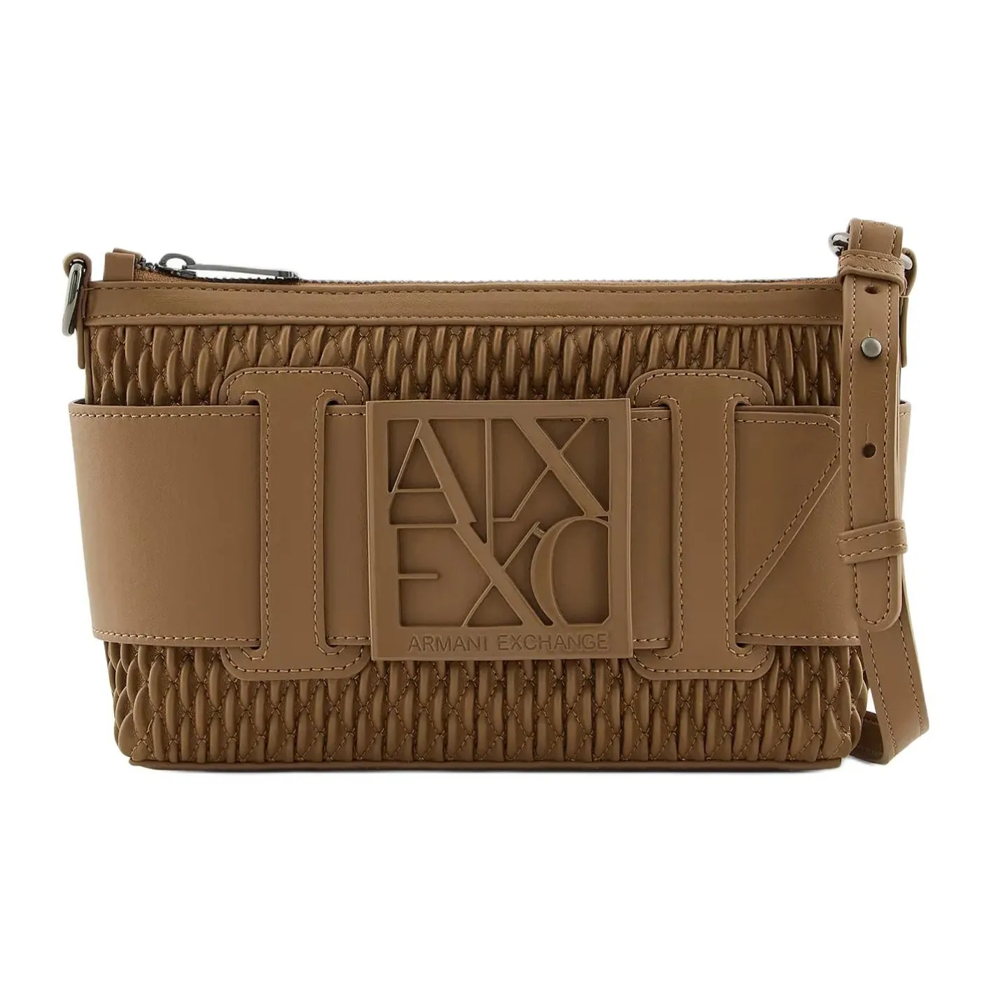 ARMANI EXCHANGEAE Polyurethane Shoulder Bag, Crossbody Bag Women's Dark Brown