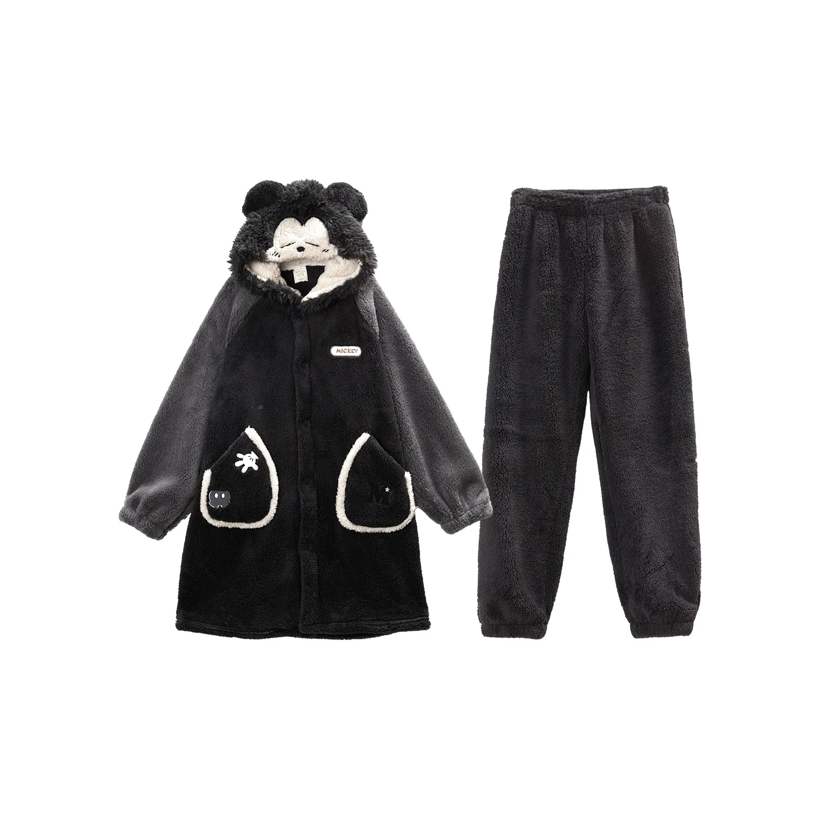 GUKOO x Disney Mickey Series Pajama Set Men's Bear Black