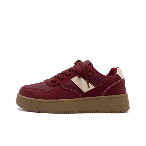 HUANQIU Кроссовки для скейтбординга Low Top Бордовые Женские