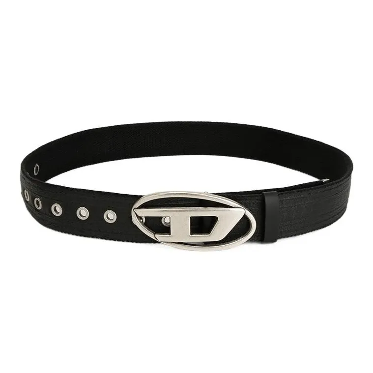 DIESEL Хлопок Кожаные ремни Мужской Черный Ширина 4CM