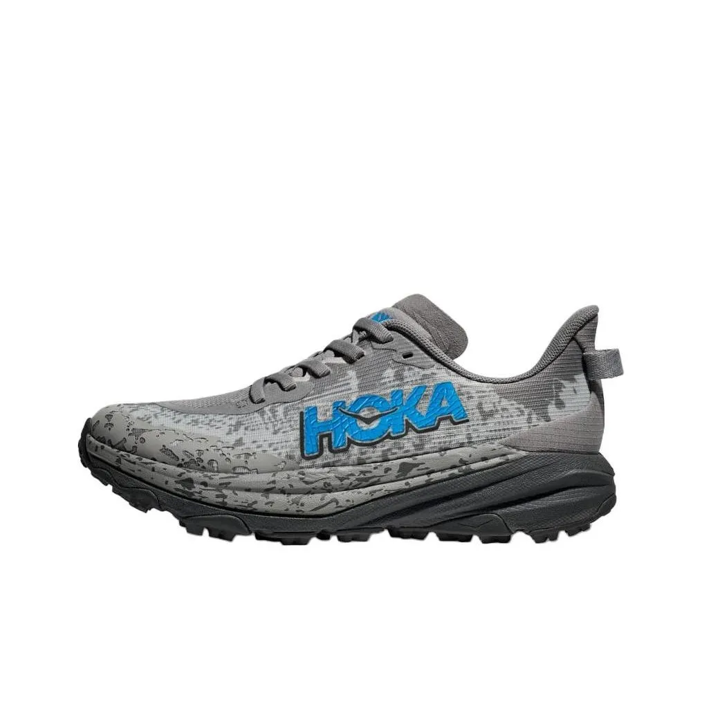 HOKA ONE ONE Speedgoat 6 Anti Kick And Abrasion Resistant Low Top Kids' Running Shoes Gray Teenagers