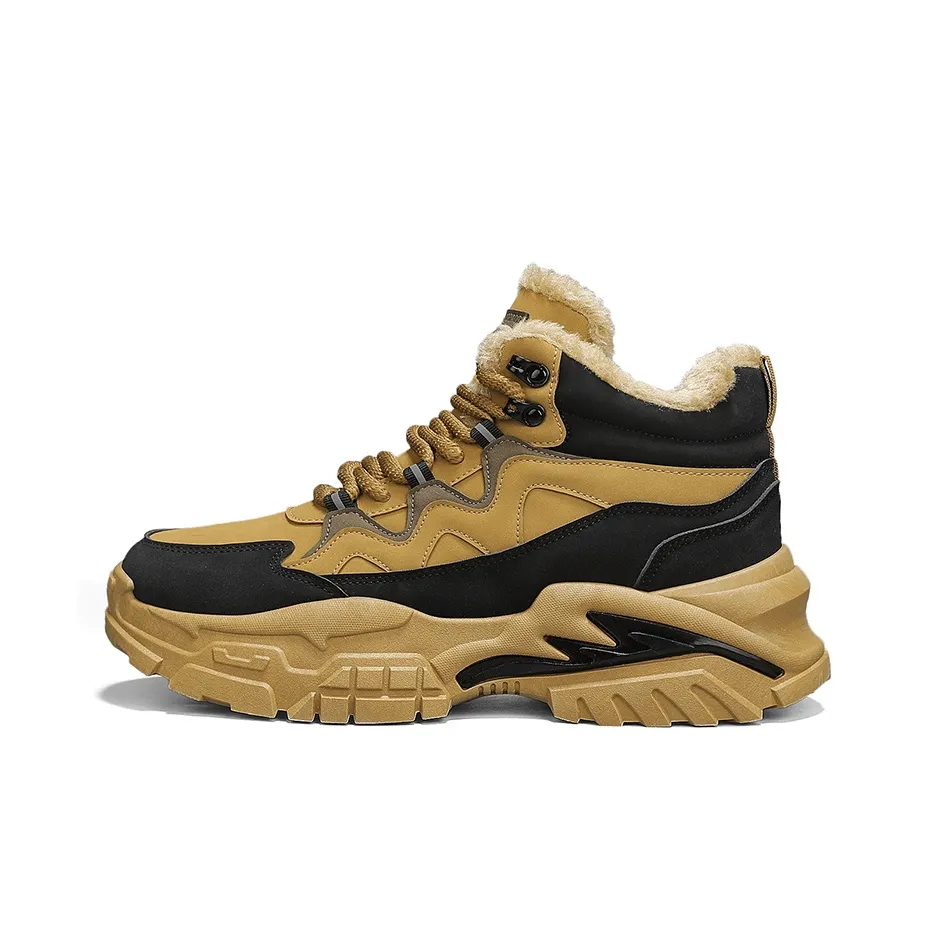 DM Work Boots Men's High Top Khaki/Camel