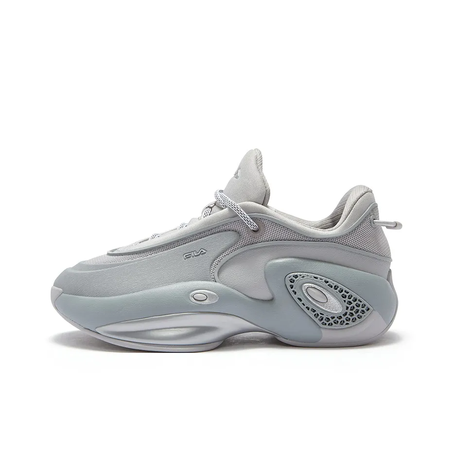 FILA FUSION Abrasion Resistant Low Top Basketball Shoes Women's Silverware Gray