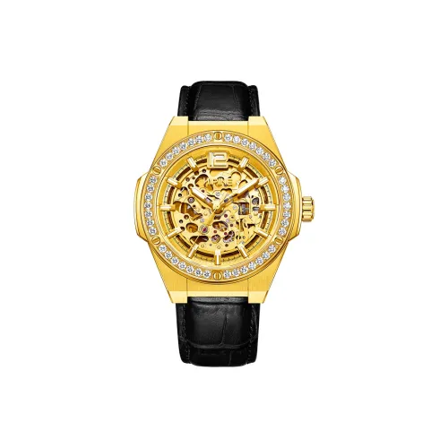 HIPINE Автоматический Механический Movement Мужские Explore Home Series Часы 47mm*44mm*13mm Золотой