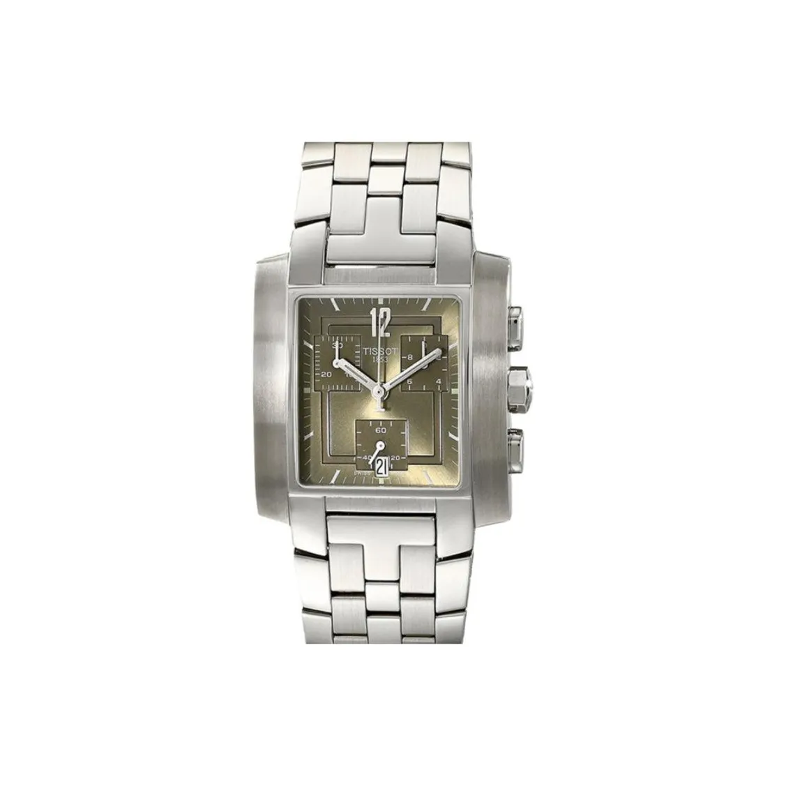 TISSOT Fashion Collection Кварцевый механизм Мужские часы Циферблат 33 мм Зеленый Стальной корпус часов Стальной ремешок