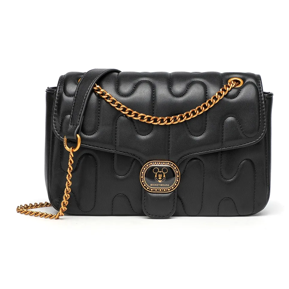 Disney Mickey ПУ (полиуретан) Сумка через плечо Стандартная Женская Черная Розовая