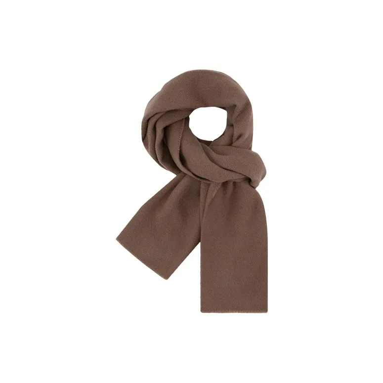 CALVIN KLEIN Sheep Wool Knit Scarves Women's Light Coffee