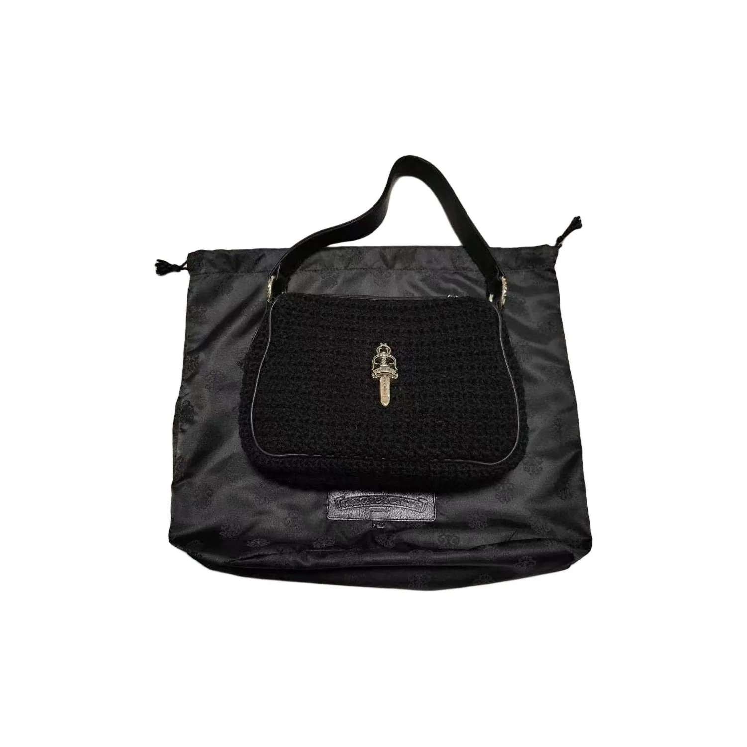 Chrome Hearts Yarns Chicken Nugget Bag Handbag Women's Black