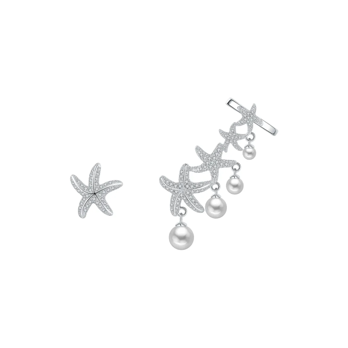 Серьги BABYBEI из стерлингового серебра 925 пробы с жемчужной оболочкой женские