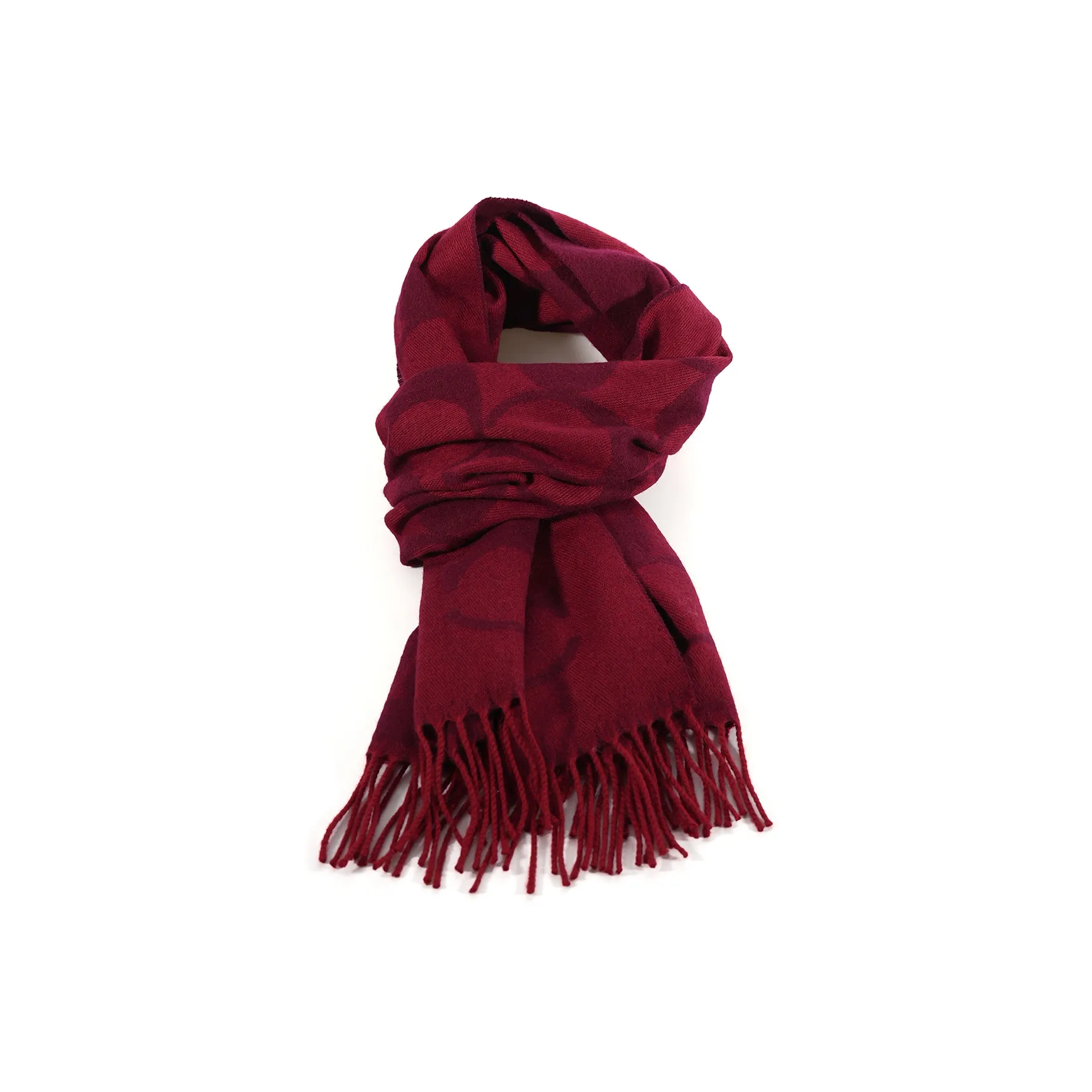 COACH Шарфы из овечьей шерсти вязаные Unisex Красный