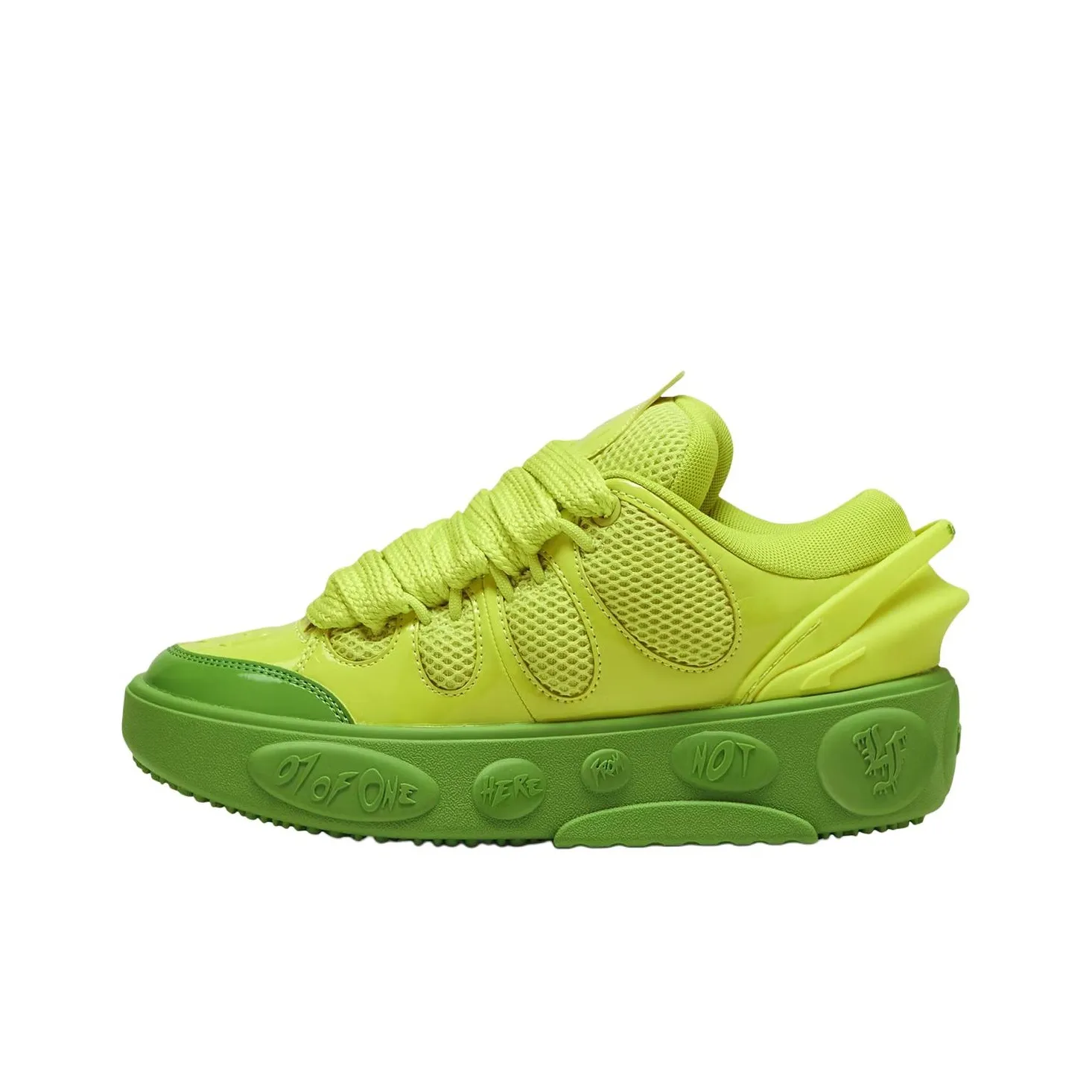 PUMA LAMELO BALL Low Top Children's Basketball Shoes Green Teenagers