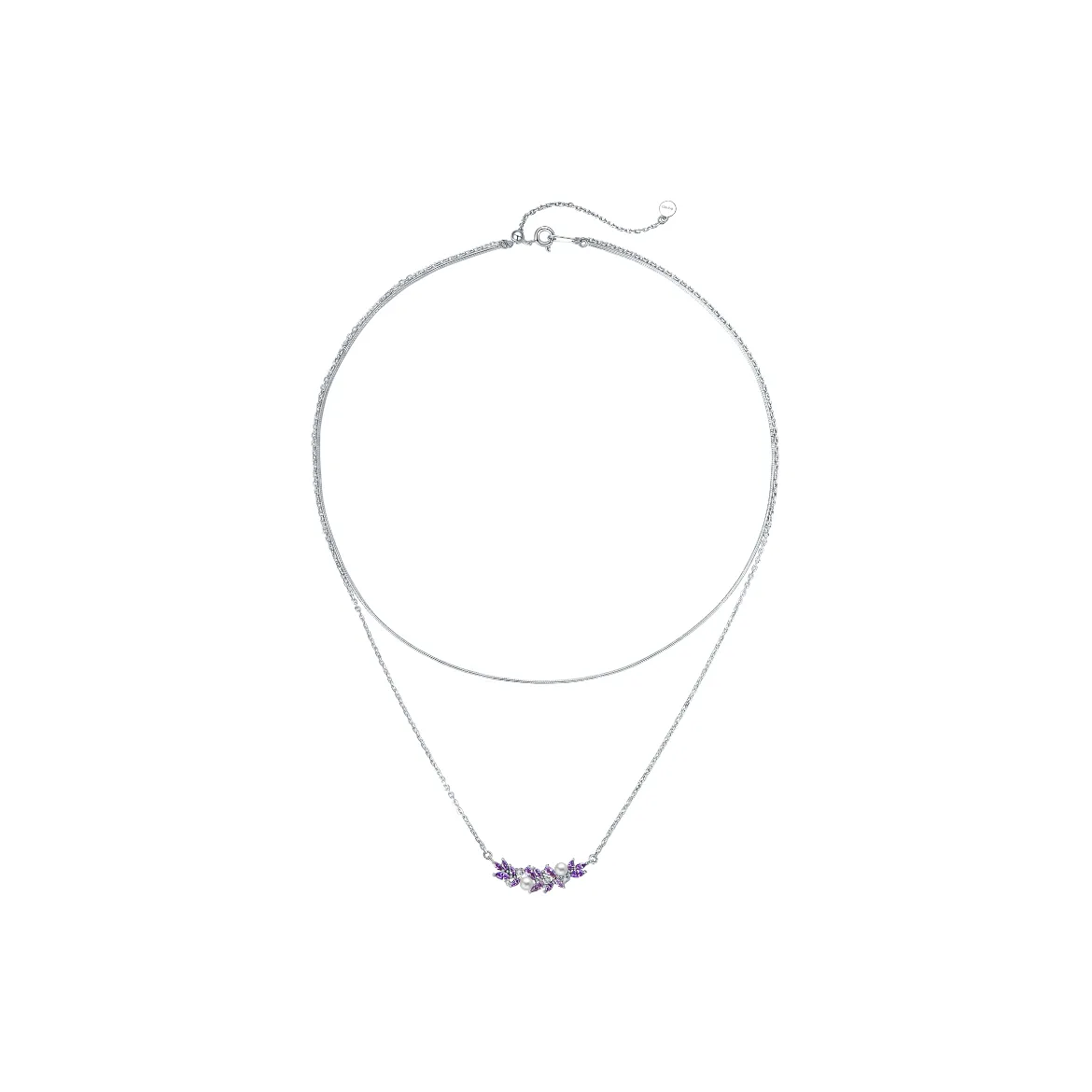 BABYBEI 925 Sterling Silver Shell Pearl Double Layer Fairy Snake Bone Unique Designer Necklaces Women's