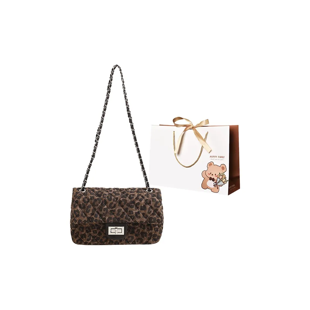 ERANGBEAR ПУ (полиуретан) Сумка через плечо Стандартная Женская Леопардовый принт Черный Красный