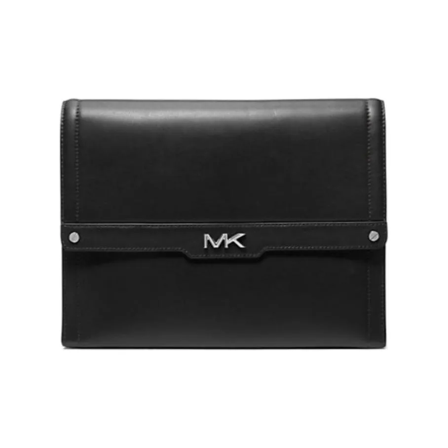MICHAEL KORS Кожаный Клатч для ноутбука Мужской Черный