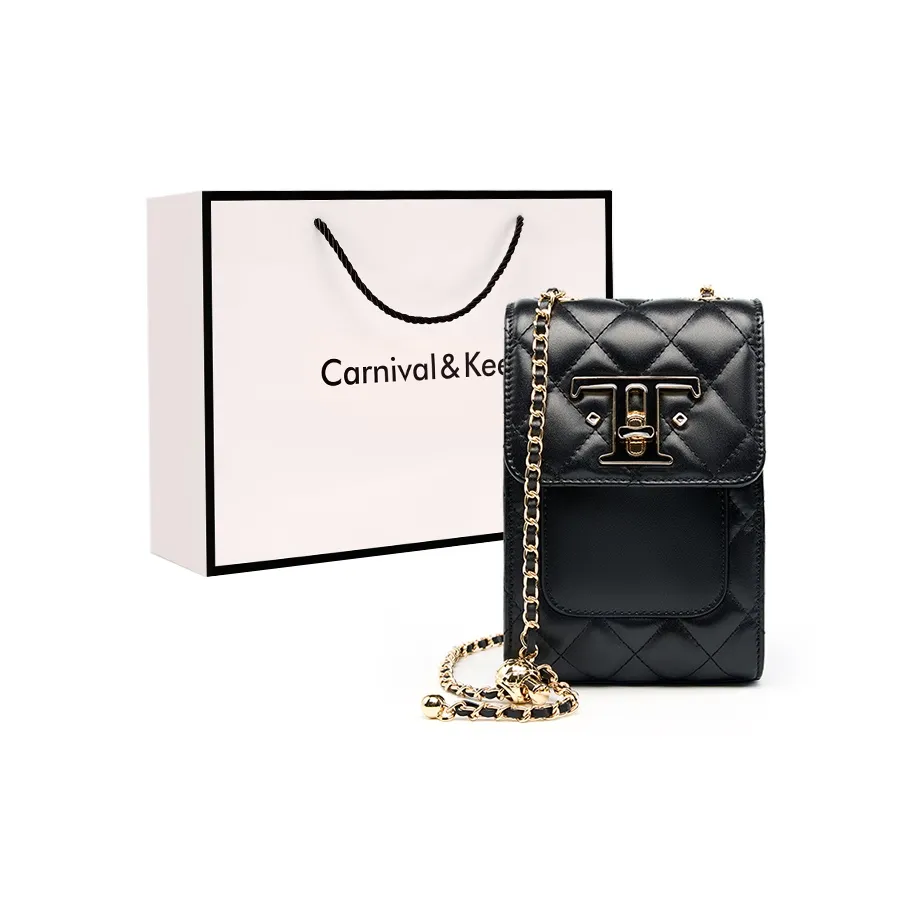 Carnival Keep Чехол для телефона из натуральной коровьей кожи сумка через плечо маленькая сумка на плечо черный белый