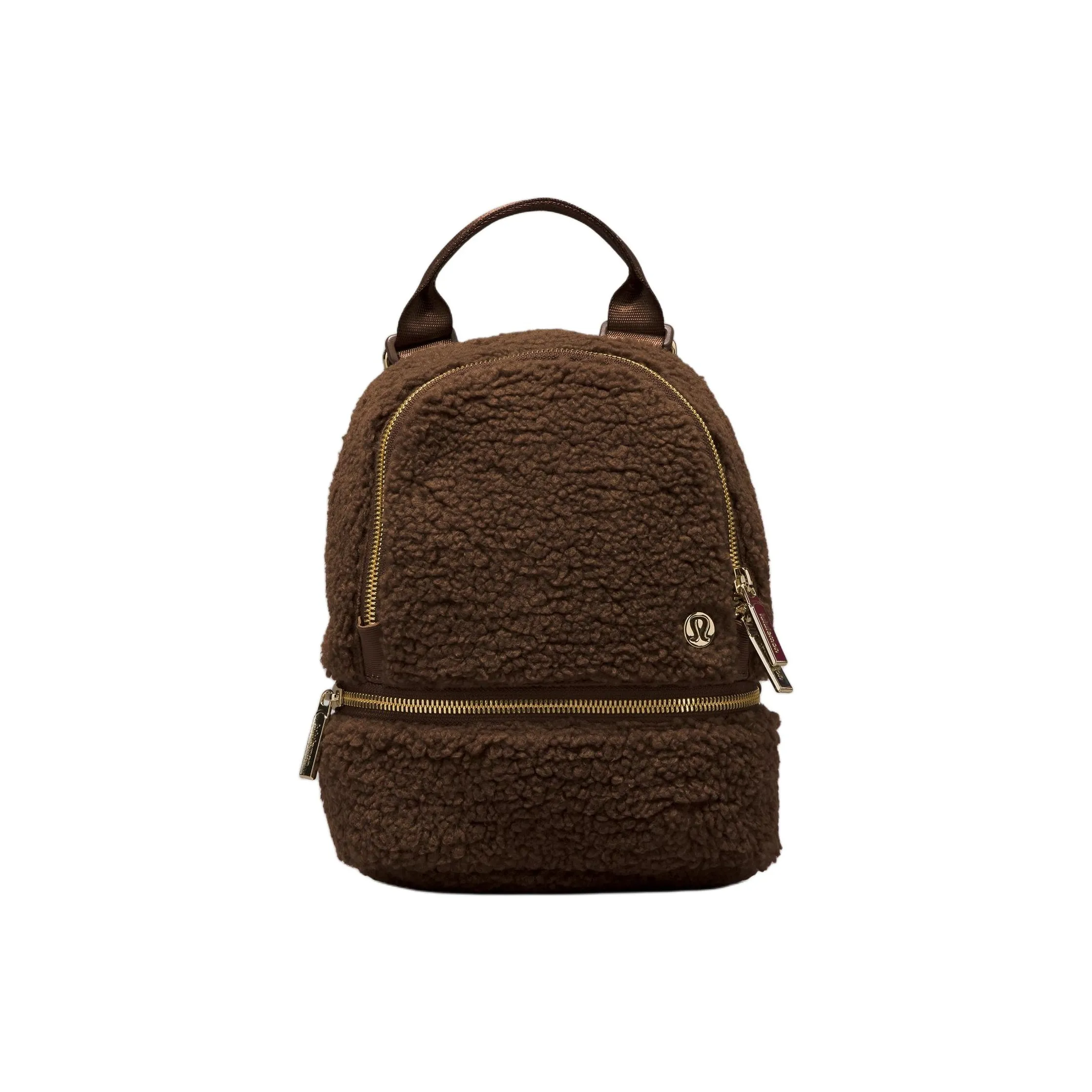 Lululemon Brushed Fabric Backpack Micro Women's Brown Earth & Gold