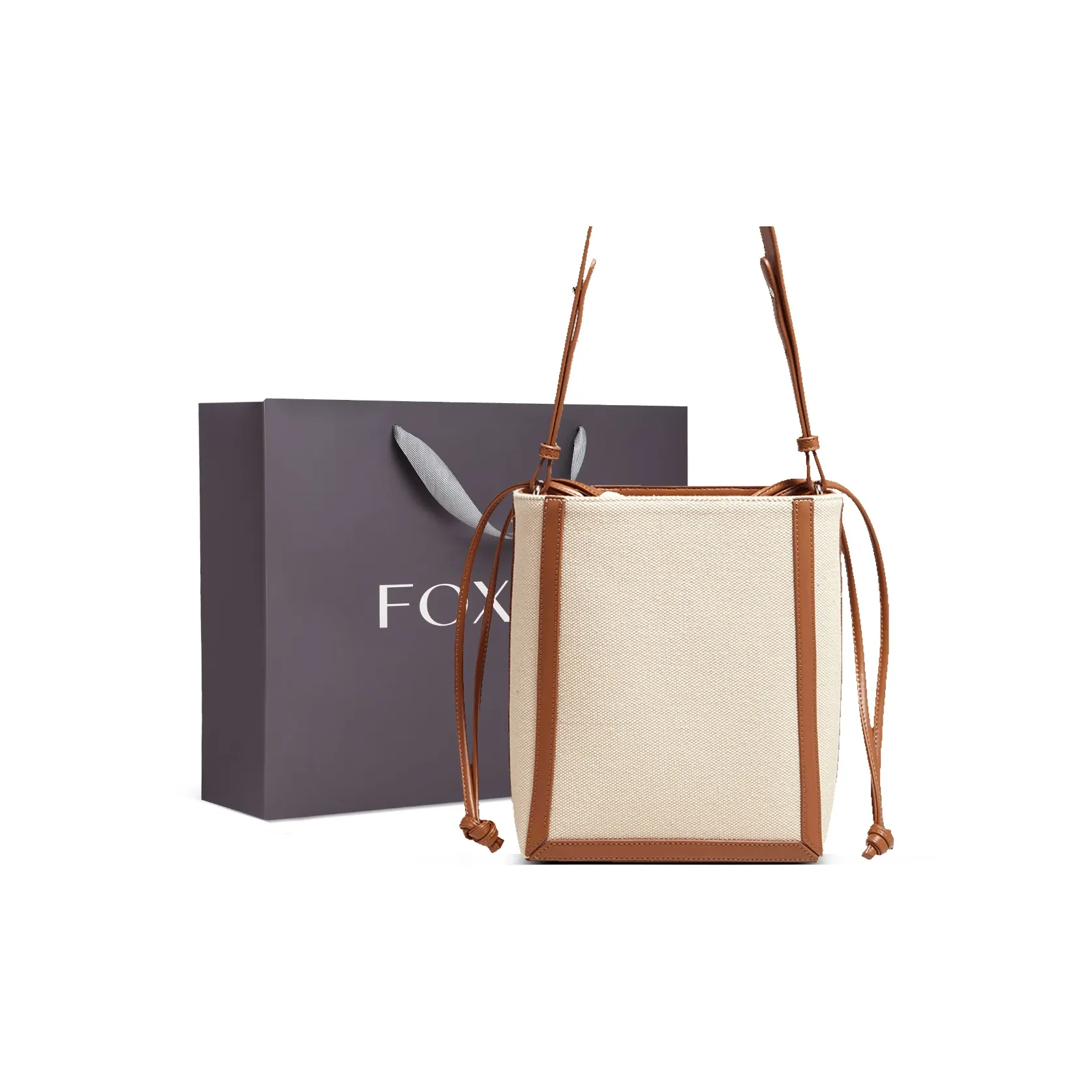 FOXER Fabric Drawstring Crossbody Bag, Shoulder Bag, Bucket Bag Regular Women's Multicolor