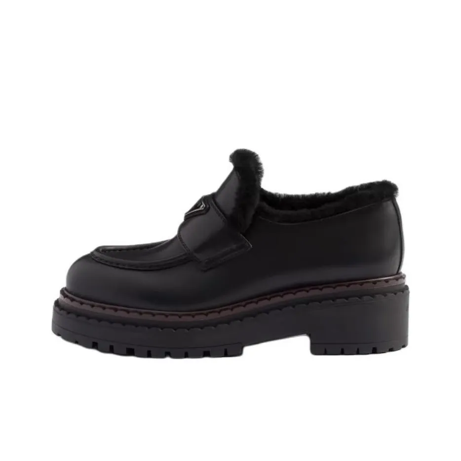 PRADA Chocolate Loafers 5.5cm Women's Black