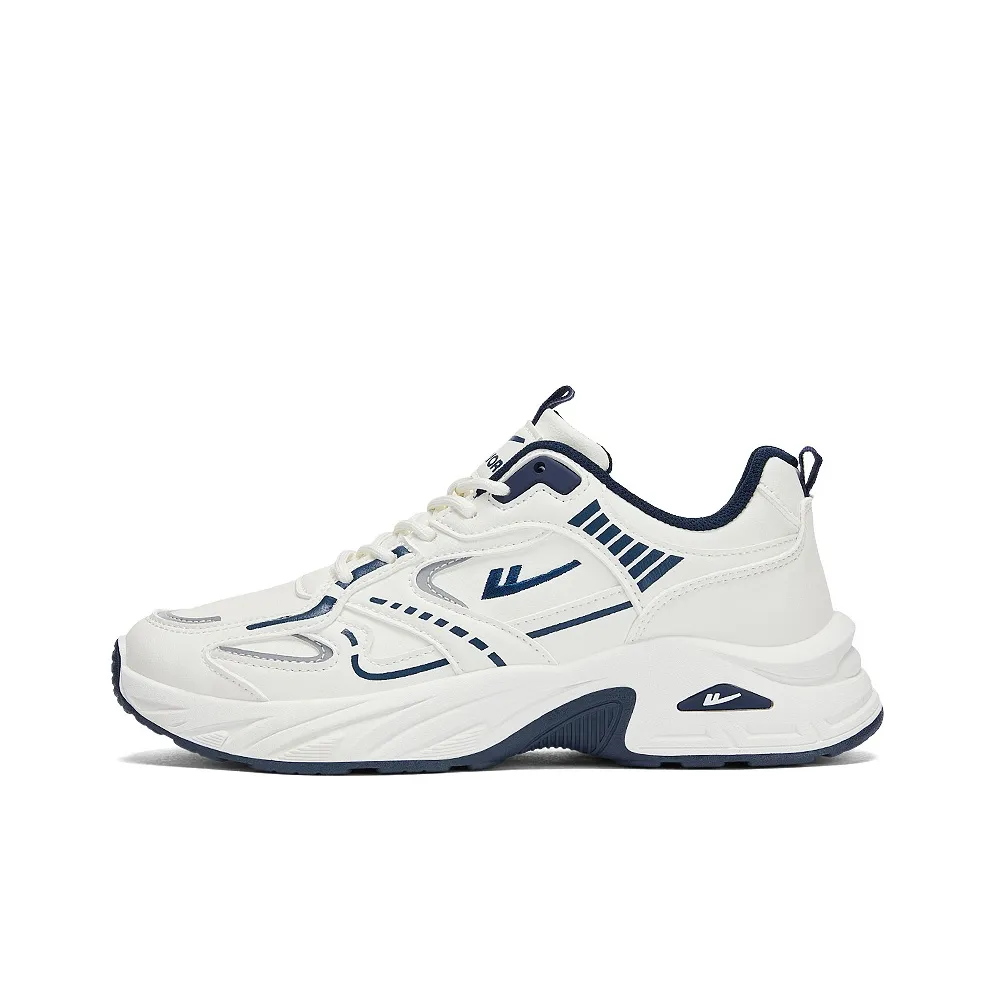 Warrior Low Топ Толстая подошва Кроссовки Мужские Бежево-Синие