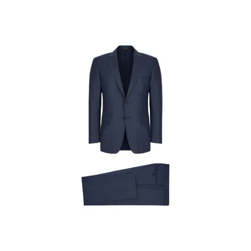 Canali Синий Мужские офисные костюмы