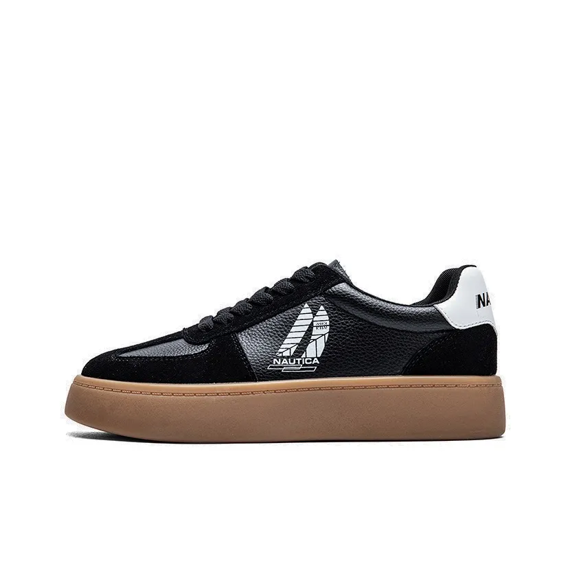NAUTICA Wear-resistant And Lightweight Low-Top Skateboard Shoes Women's Black