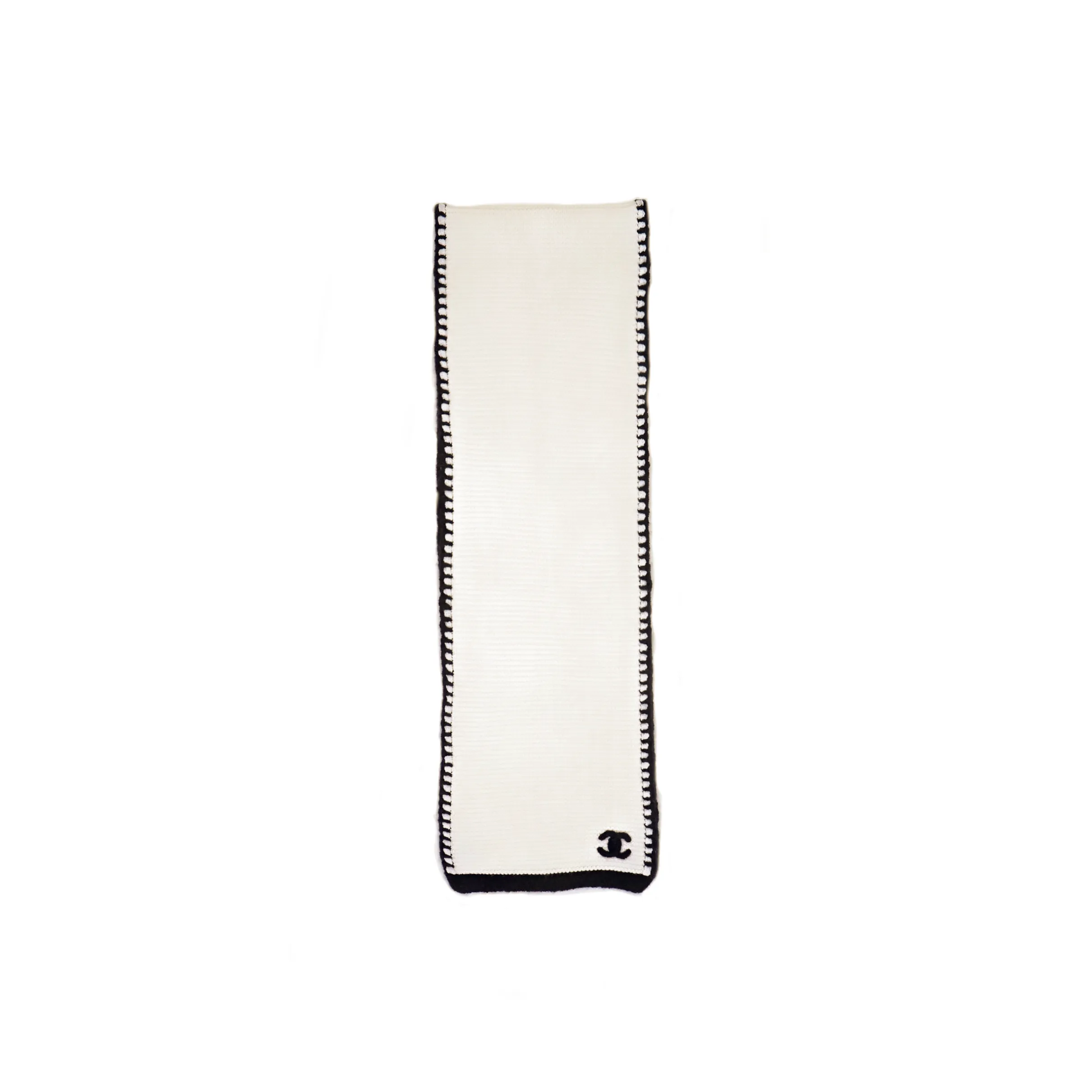 CHANEL Knit Scarves Women's White