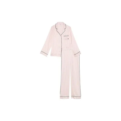 Victoria's Secret Victoria's Secret Fashion Show Series Одежда Наборы Розовые полосы Женские Пижамные комплекты