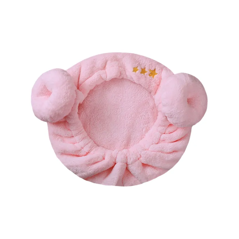 Drizzle Sheep Horn Bath Cap Solid Color