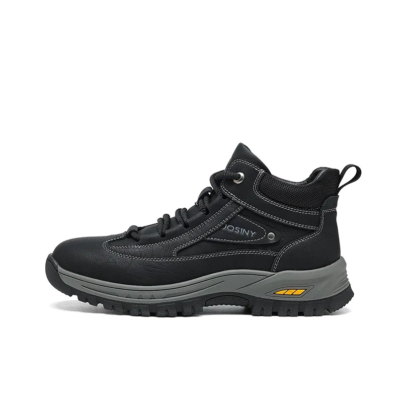 JOSINY Outdoor Workwear Boots Lightweight Outdoor Winter Warm Cotton Boots Men's Black