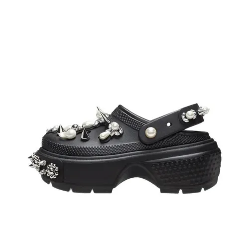 Crocs Stomp Сабо Черные Женские