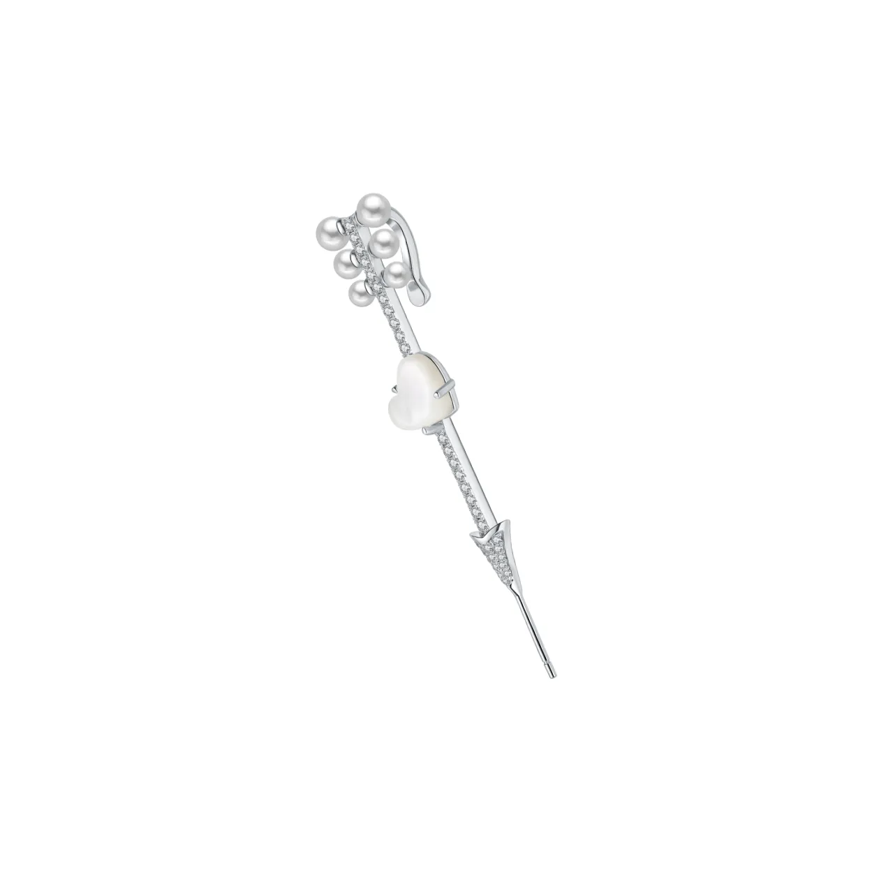 BABYBEI 925 Silver Mother of pearl Earrings Women's