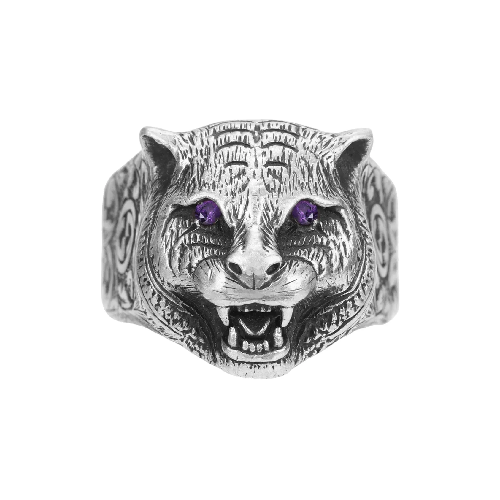 GUCCI 925 Sterling Silver Rings Men's