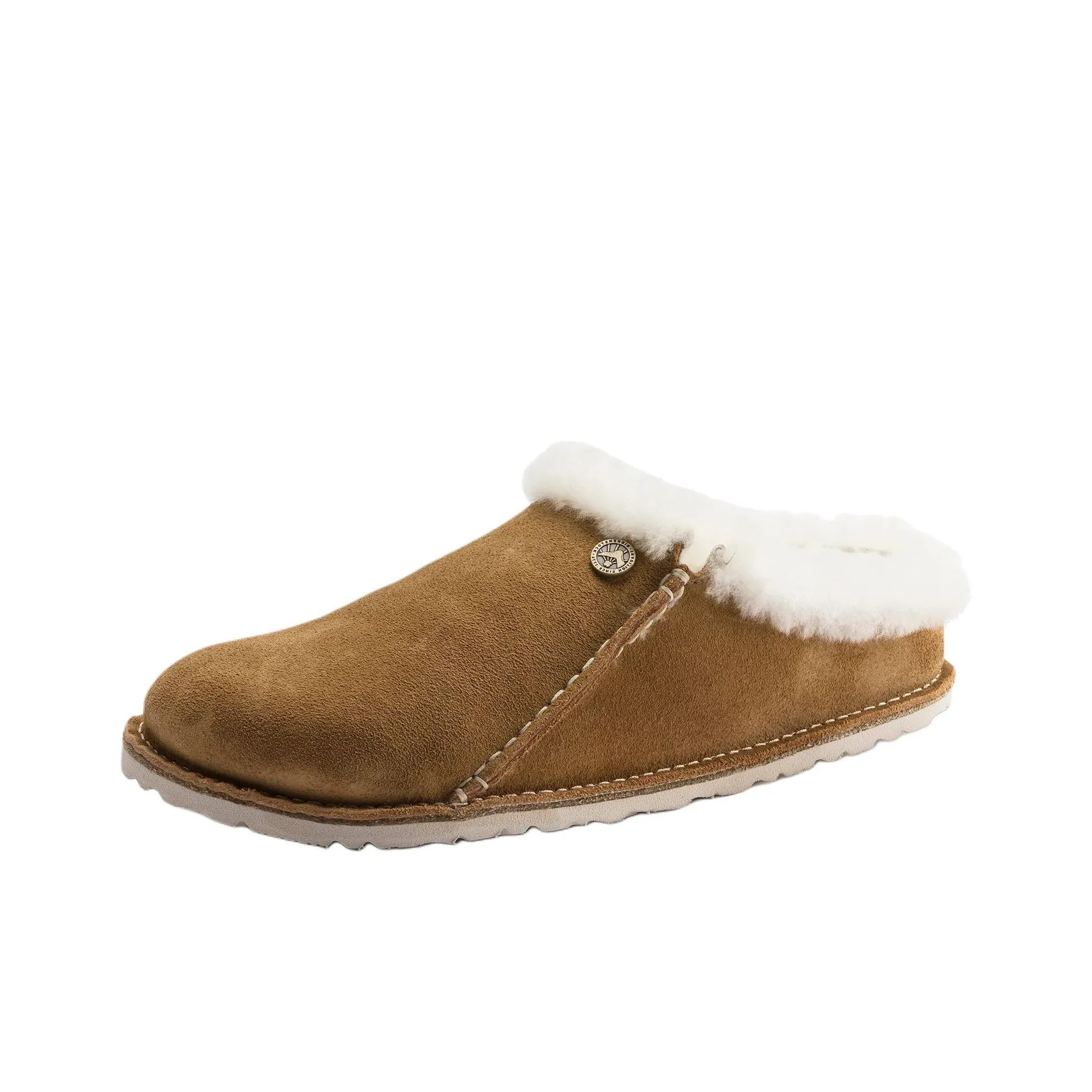 Birkenstock Zermatt Premium Genuine Leather Sole Abrasion Resistant Wrap toe Slippers Women's Brown