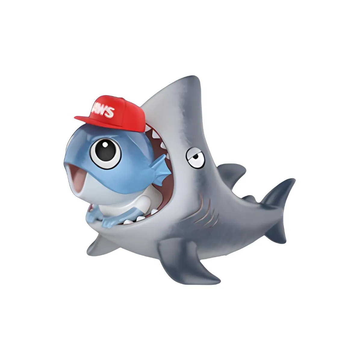 POP MART POP MART IP Большая белая акула X Little Fat Рыбка Модные фигурки 12 см