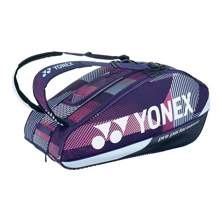 YONEX Сумки для бадминтонных ракеток 2 шт Спортивный рюкзак Темно-фиолетовый Унисекс Передний карман для хранения