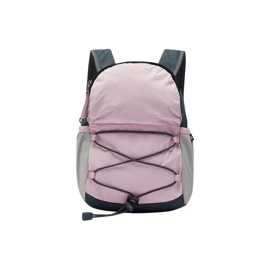 Anta Washable Fabric Patchwork PU Backpack Regular Unisex Ziqi Pink
