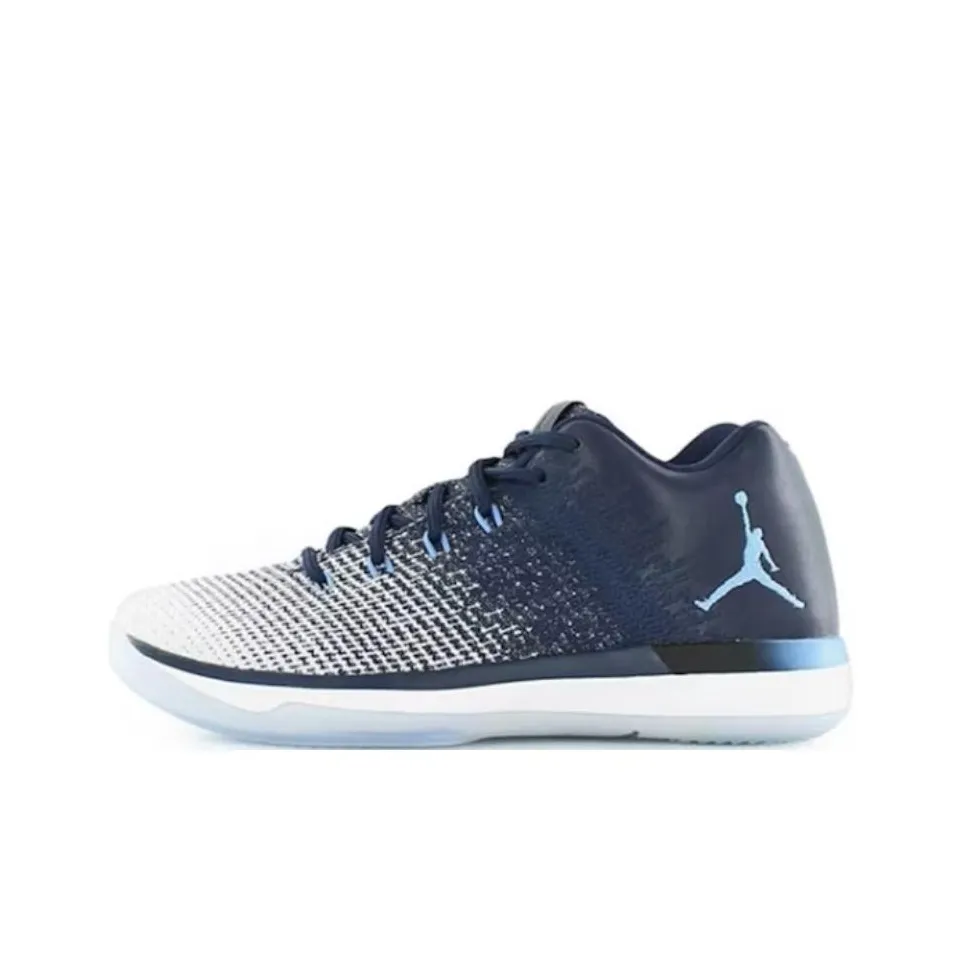 Jordan Air Jordan 1 Anti-Slip Wear-Resistant Mid-Top Children's Basketball Shoes Blue Teenagers