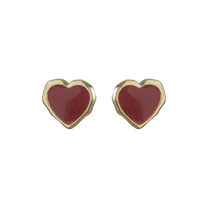 NATURALLYJOJO Copper Drips Oil Earrings Women's Red/Blue