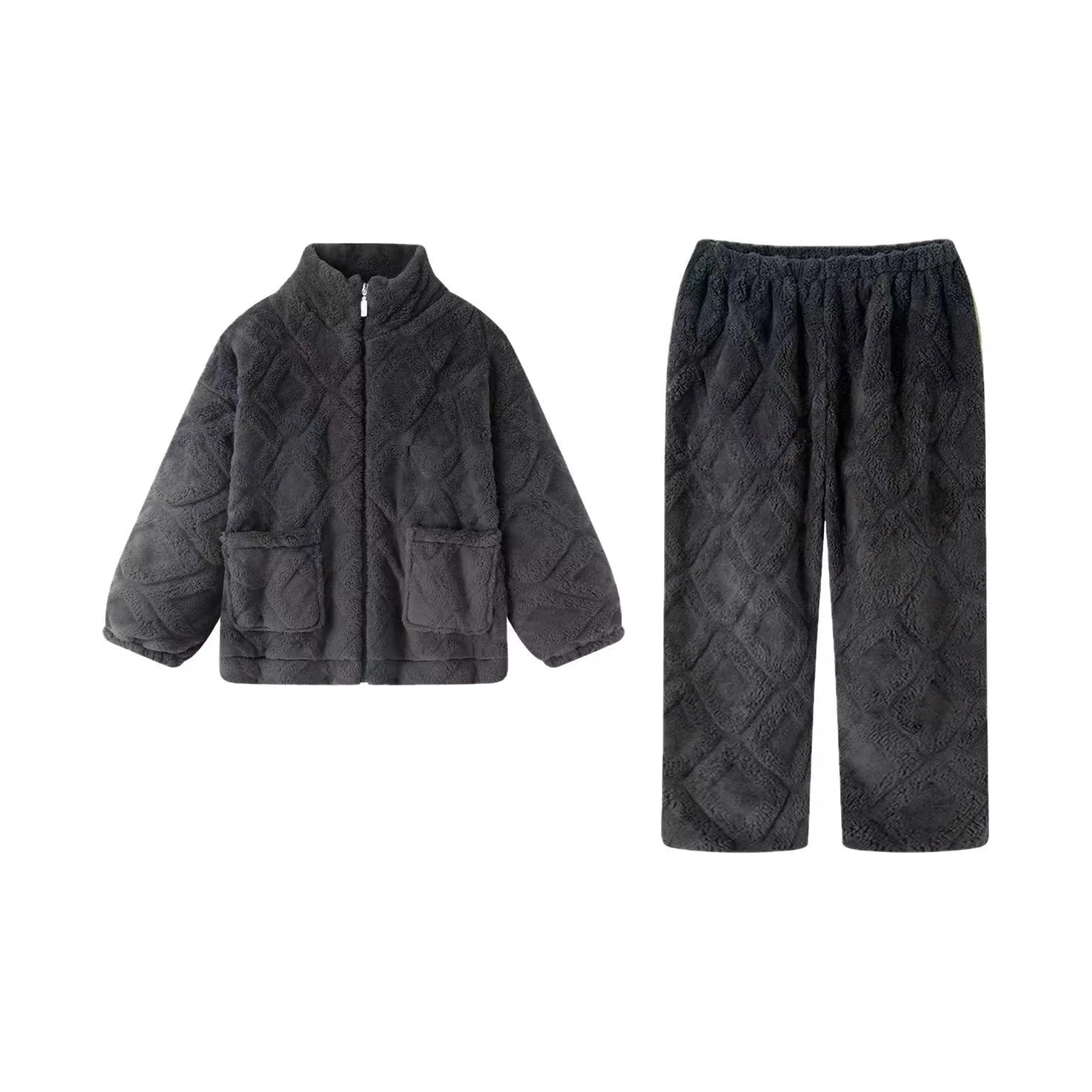 WANANNI Pajama Set Men's Dark Gray