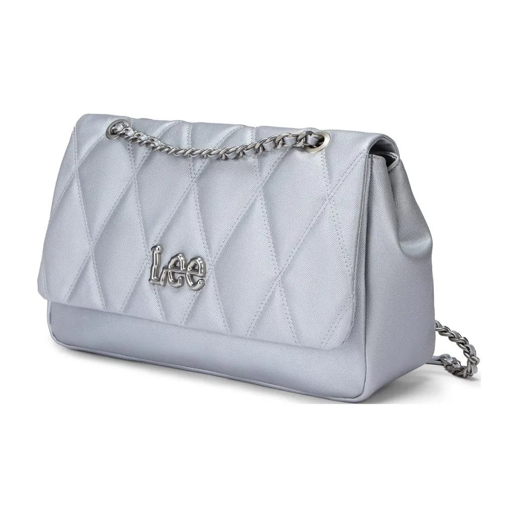 Lee PU Shoulder Bag Regular Women's Silver