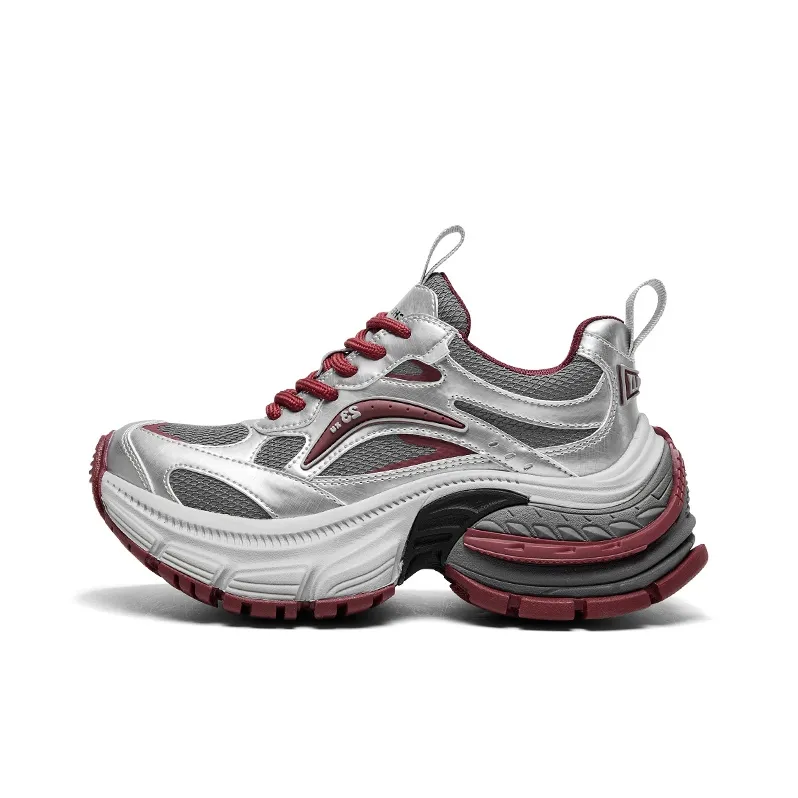 CHERYKALLY Cushioned Anti Slip Wear Resistant Lightweight Height Increasing Low Top Chunky Sneakers Women's