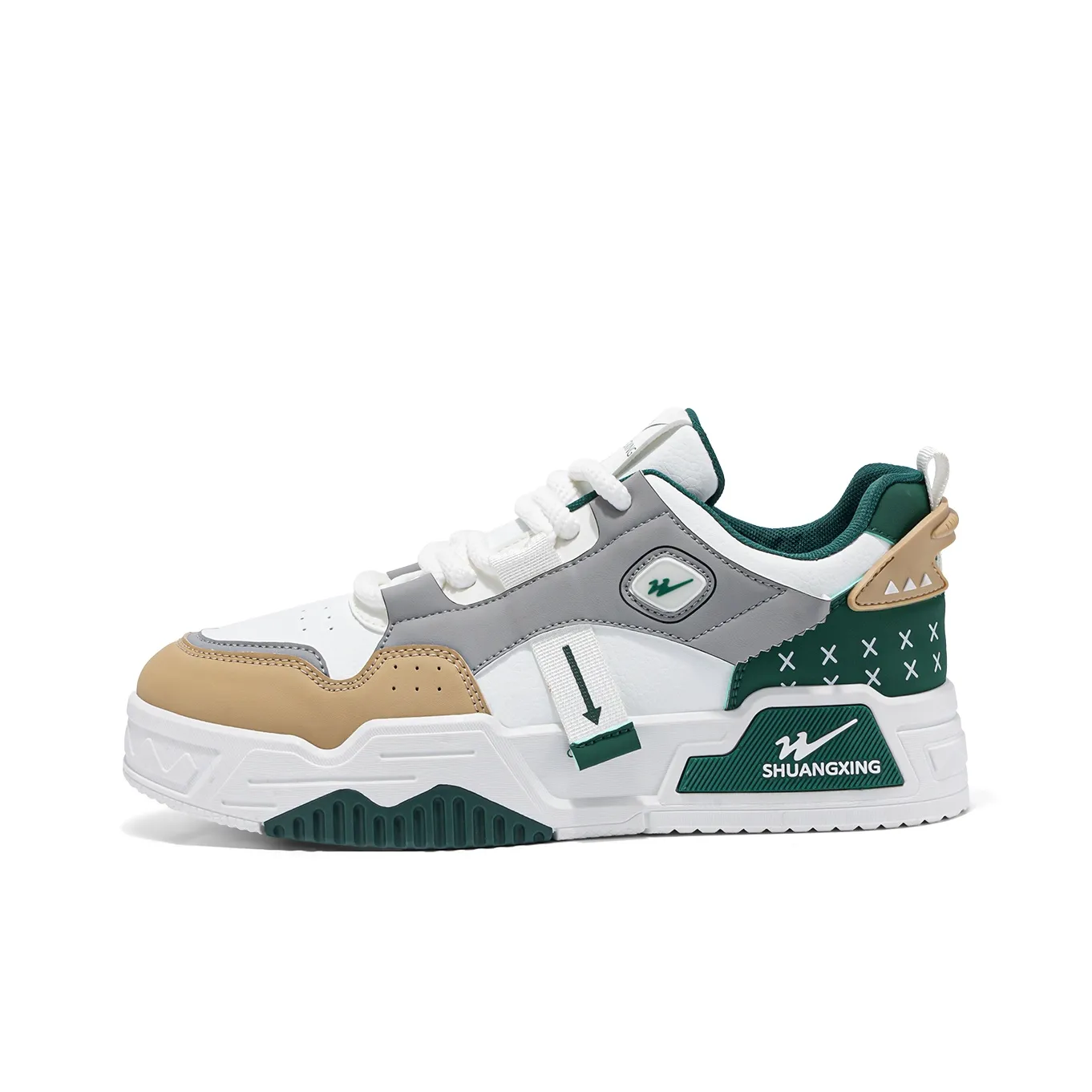 Binary Low Топ Скейтборд Кроссовки Мужские Белые Зеленые