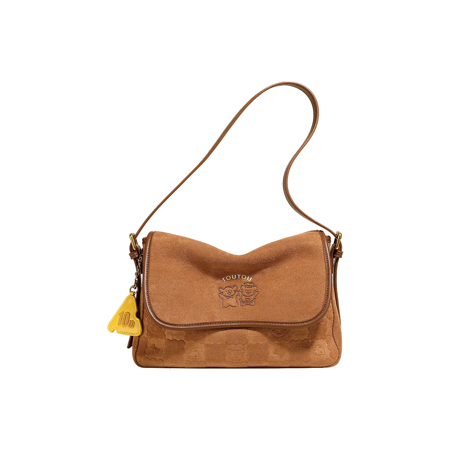 TOUTOU Мальтезе Ткань Сумки через плечо Средний Женский Сырой шоколадный