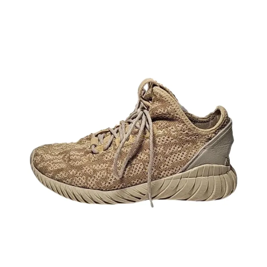 Adidas Originals Tubular Doom Sock Primeknit Anti Slip Wear Resistant Low Top Tennis Shoes Men's Brown