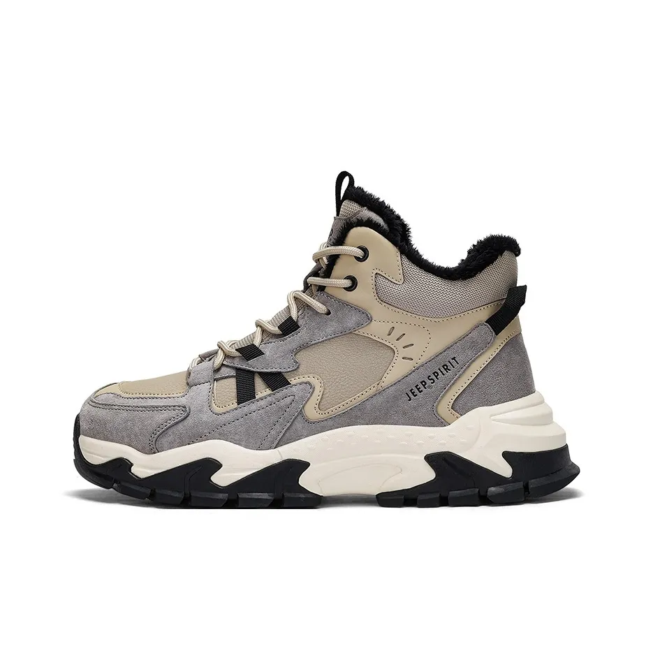 JEEP SPIRIT Утолщенный и с флисовой подкладкой короткий для голени альпинизм внешний мужской светло-песочный