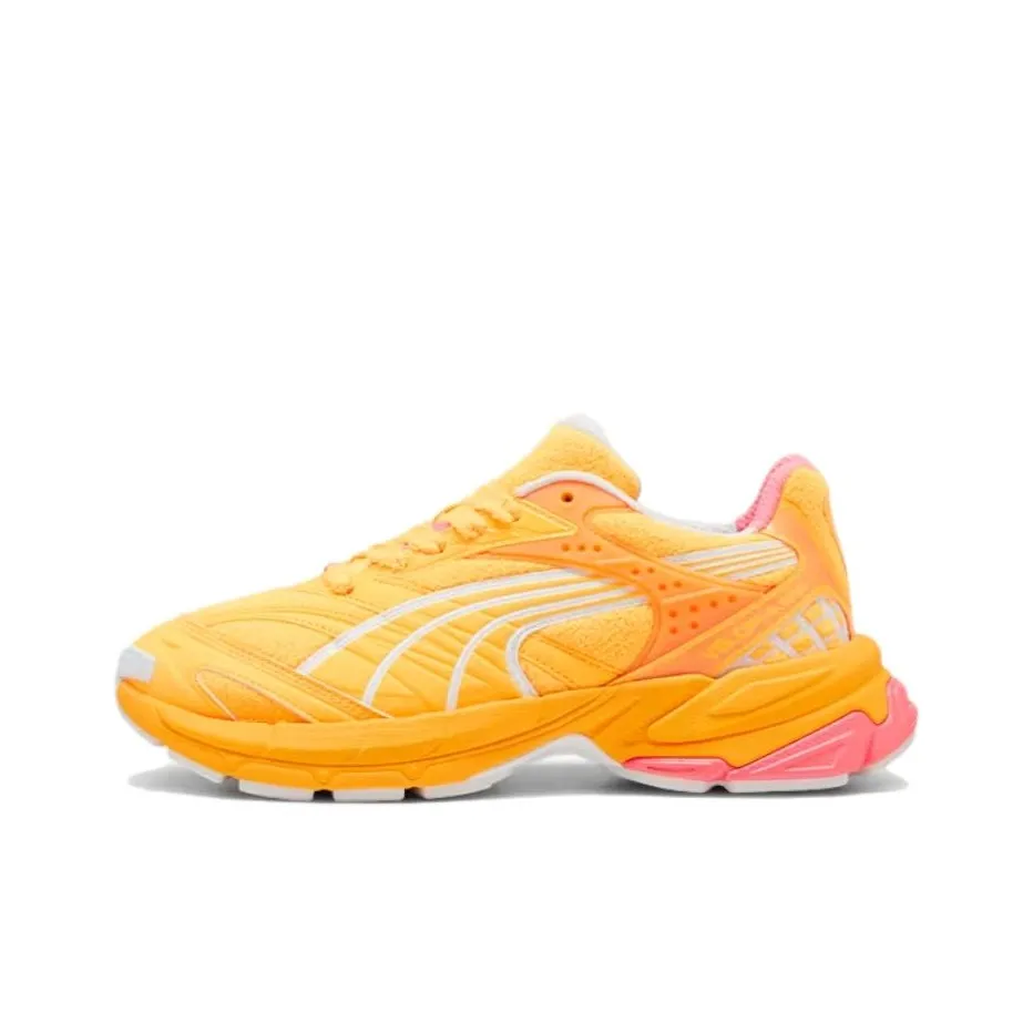 Феррари X PUMA Scuderia Ferrari Slip Resistant Abrasion Resistant Низкий Топ Беговые кроссовки Унисекс Желтый