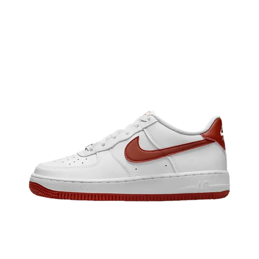 Nike Air Force 1 Anti Slip Wear Resistant Low Top Kids' Skateboarding Shoes White